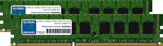 16GB (2 x 8GB) DDR3 1333MHz PC3-10600 240-PIN ECC DIMM (UDIMM) MEMORY RAM KIT FOR SERVERS/WORKSTATIONS/MOTHERBOARDS